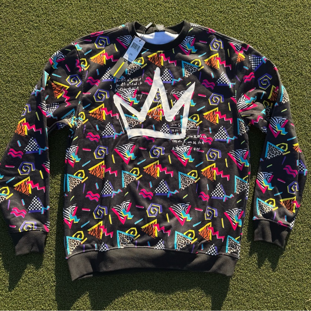 NWT Mens SCREENSHOT Basquiat graffiti sweatshirt- XXL
